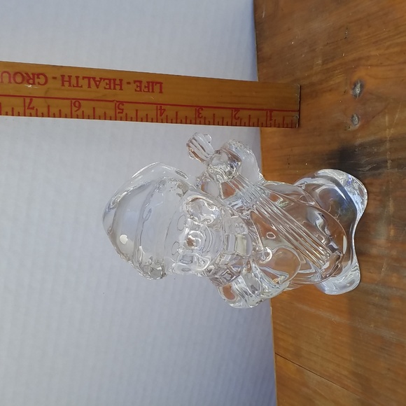 MIKASA FROSTY'S CHOIR LEAD Crystal Clear Figurine w tag Christmas Winter Holiday - Picture 6 of 7
